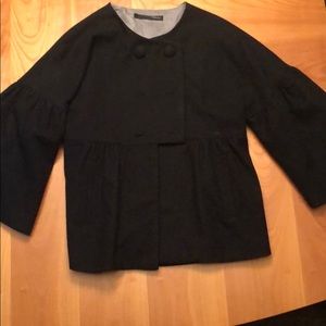 cindy lee black wool little jacket